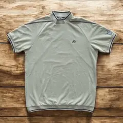 【AddElm 】半袖Tシャツ ゴルフウェア スポーツウェア ロゴ刺繍 カーキ系