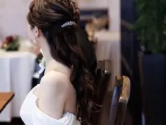 クリスタルヘッドドレス　結婚式