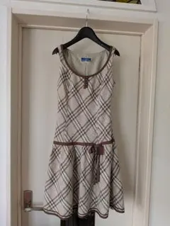 BURBERRY BLUE LABELチェック柄 ノースリーブワンピース 38