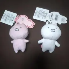 うさまる　ぬいぐるみ・マスコット ピンクとホワイト