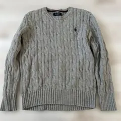 Polo Ralph Lauren グレー ケーブルニットセーター S/P(8)