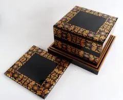 最終値下げ‼️【未使用】山中漆器 正倉院風蒔絵 鳳凰 重箱 三段重