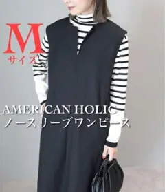 AMERICAN HOLICロングワンピース　マキシ丈体型カバー黒ブラック冬