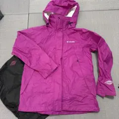 Columbia レインウェア上下　 収納袋付き
