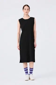 ISSEYMIYAKE ME ノースリーブワンピース　プリーツ　ブラック