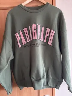 PARAGRAPH オリーブグリーン スウェット