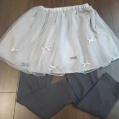 anyFAM チュール付きスカッツ リボン装飾 130