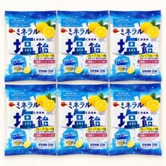 ブルボン ミネラル塩飴 グレープフルーツ味 6袋セット