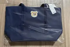 フェイラーオールドテディワッペントートバッグ【大きいサイズ】ネイビー