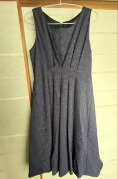 【ドレス】パーティードレス（紺）＋ショール（クリーム）