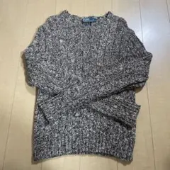 90s POLO RALPH LAUREN マーブル 厚手 コットンニット