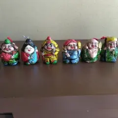 七福神 置物 縁起物 陶器製 6体セット　土鈴ですのサムネイル