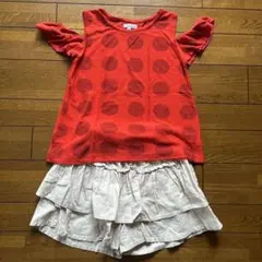 markey's 水玉肩出しカットソーocean&ground ベージュフリルのサムネイル