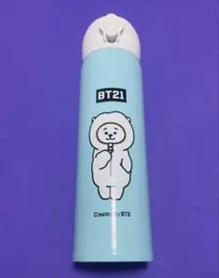 BTS BT21 バンタン　RJ アールジェー　水筒　タンブラー　水色　白のサムネイル