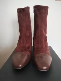 アーバンリサーチ　ブラウン スエード ジッパー付き ブーツ