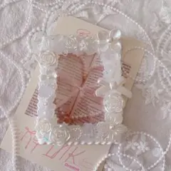 ⟡.·クリア×ホワイトなトレカケース⟡.· ホイップデコ B8