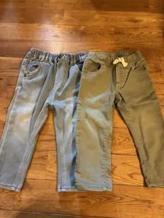 ZARAベイビーデニムブルー92とGAPカーキのパンツ2歳　2点セット