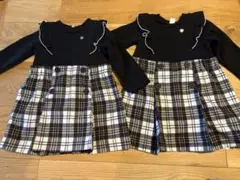 après les cours チェック柄ワンピース 2着セット