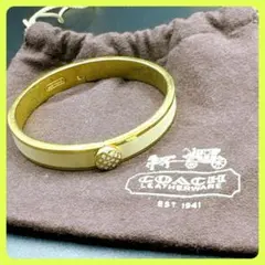 ✨美品✨COACH コーチ ゴールド金具 バングル ブレスレット ✧のサムネイル