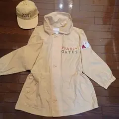 美品✨PEARLY GATES 　レインウェア・キャップ付き /夏用ホワイト帽子