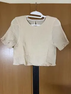 【Kastane】半袖 クロップド丈 トップス アイボリーのサムネイル