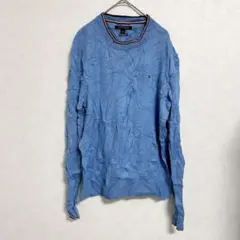【S〜M相当】 トミーヒルフィガー カシミヤ ニット セーター 古着 スリム