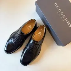 高級感】BURBERRY LONDON ストレートチップ 本革 黒 ビジネス - メルカリ