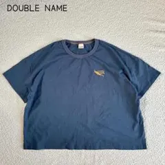 ダブルネーム　プリントTシャツ(F)半袖　ロゴ刺繍　アメカジ　ストリート　春夏のサムネイル