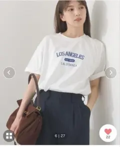 OMNES プリントTシャツC　LOS ANGELES