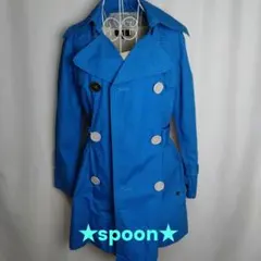 ✨美品✨　未使用 レディーストレンチコート　スプリングコート　ブルー