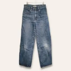 あずき様【ユニクロ】ワイドフィットカーブジーンズ　ブルー　26　ハイライズ