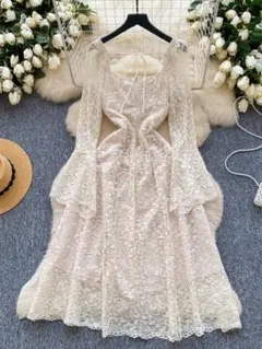 春夏コーデ❤️ロングワンピース　レディース　ドレス　パーティー　長袖