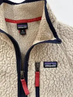 patagonia キッズフリースジャケット XL 14歳　ベージュ