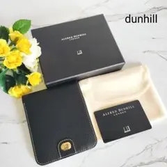極美品☆dunhill ダンヒル☆二つ折り財布 ブラック レザー