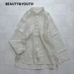 美品 BEAUTY&YOUTH シャンブレー オーガンジー シャツのサムネイル