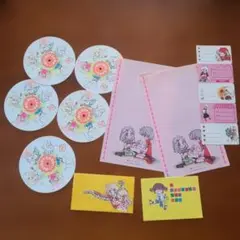 昭和レトロ　りぼん付録 キャラクター メモ用紙