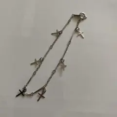 シルバー クロスモチーフ チェーンブレスレット
