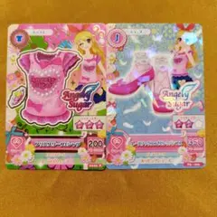 アイカツ 星宮いちご フリルスリーブTシャツ レースソックスつきピンクパンプス