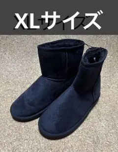 ⚫︎新品　XLサイズ 黒 スエード ムートンブーツ　 ムートンタッチ GU