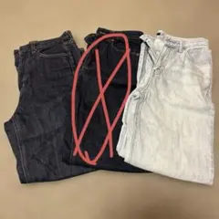 GU・UNIQLO（ユニクロ）デニムパンツ 2本まとめ売り