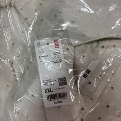 【新品】UNIQLO レーヨンブラウス 長袖 オフホワイト XXL