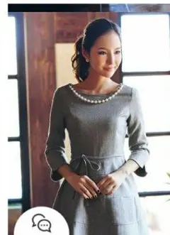 RUIRUE BOUTIQUE★長袖★七分袖フレアワンピースドレス