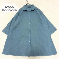 YACCOMARICARDヤッコマリカルド』ピンタック 膝丈シャツワンピース1M