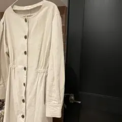 meer. シャツ　ワンピース　ノーカラー　ベージュ系