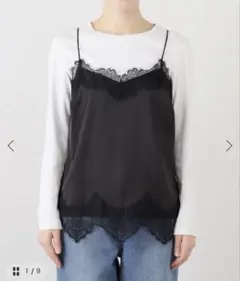 スローブイエナ サテンレースキャミソール