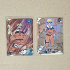 NARUTO カード うずまきナルト ガマ竜 うちはサスケ 2枚セット - メルカリ