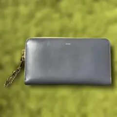 Chloé レザー 長財布　ネイビーのサムネイル