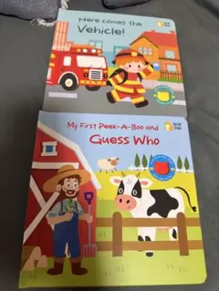 Vehicles and Farm animals peek-a-boo 絵本