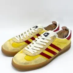 レア　GUCCI adidas　27.5cm　ガゼル　スニーカー　イエロー