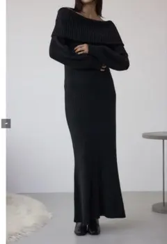 AZUL オフショルニットワンピース